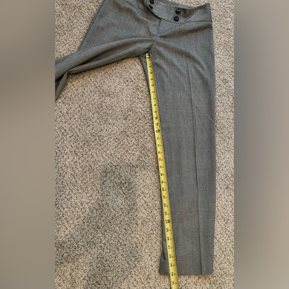 Ann Taylor Signature Fit Gray Y2K Low Rise Officecore Trouser Size 4 Career Chic - Picture 8 of 9